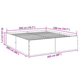 Bed Frame without Mattress White 200x200 cm 3280895