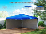 3 x 3 Pop Up Gazebo, UPF 30 with 2 Sidewalls, Leg Weight Bags and Wheeled Bag, Height T3398P325179