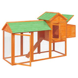 Chicken Coop Brown 193x65x117 cm Solid Wood Pine 172232