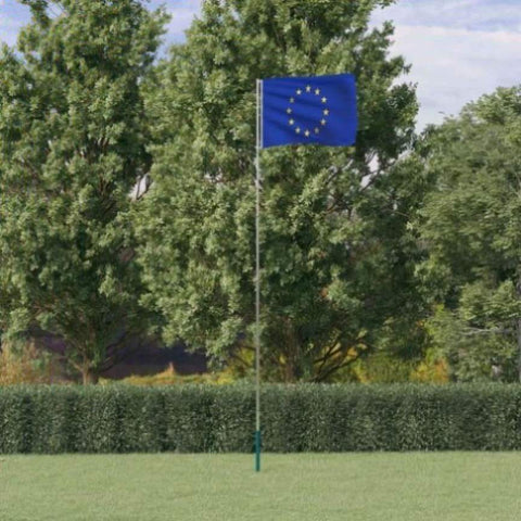 Europe Flag and Pole 5.55 m Aluminium 3147144