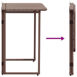 Folding Garden Table Brown 90x51x75 cm Poly Rattan 4108255
