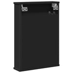 ZNTS Bathroom Mirror Cabinet Black 42x12x60 cm Engineered Wood 842431