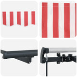 Retractable Awning Red 250 x 200 cm Fabric 3329406