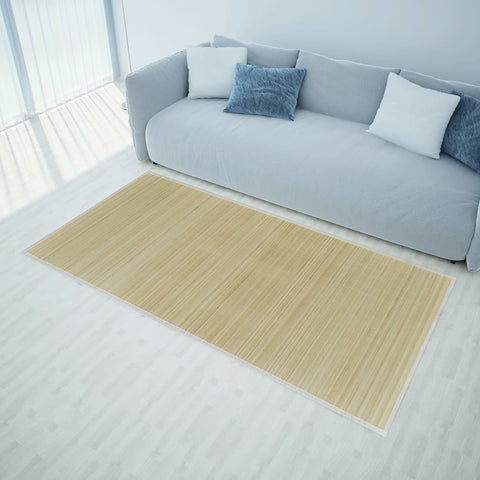 Rectangular Natural Bamboo Rug 150 x 200 cm 241335