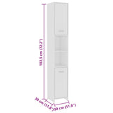 4 Piece Bathroom Furniture Set White Engineered Wood 3056880