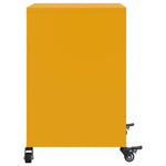 ZNTS Bedside Cabinets 2 pcs Mustard Yellow 36x39x59 cm Steel 846723