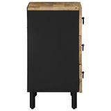 Bed Cabinet Black 50x33x62 cm Solid Rough Wood Mango 4018637