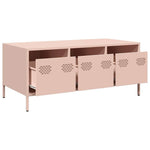 ZNTS Coffee Table Pink 101.5x50x43.5 cm Cold-rolled Steel 851269