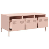 ZNTS Coffee Table Pink 101.5x50x43.5 cm Cold-rolled Steel 851269