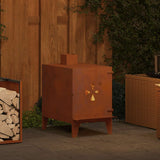 Camping Stove 35x50x60 cm Corten Steel 859841