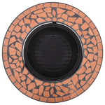 Mosaic Fire Pit Terracotta 68cm Ceramic 46719