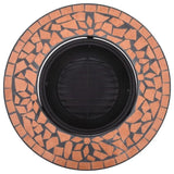 Mosaic Fire Pit Terracotta 68cm Ceramic 46719