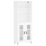Highboard White 69.5x34x180 cm Engineered Wood 3189285