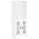 Highboard White 69.5x34x180 cm Engineered Wood 3189285