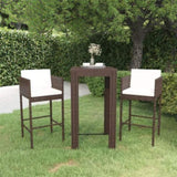 Garden Bar Set Brown, Cream white PE rattan, steel Regular 3095381