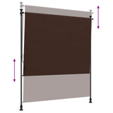 Outdoor Roller Blind Brown 150 x 270 cm 42037127
