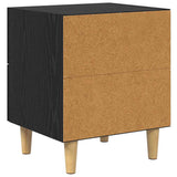 Bedside Cabinet 2 pcs Black Oak 40 x 35 x 47 cm Engineered Wood 880588