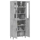 Highboard Concrete Grey 69.5x34x180 cm Engineered Wood 3198229