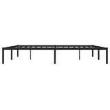 Metal Bed Frame without Mattress Black 193x203cm 373661