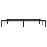 Metal Bed Frame without Mattress Black 200x200cm 373662