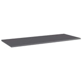 Bookshelf Boards 4 pcs High Gloss Grey 100x40x1.5 cm Engineered Wood 805417