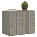 Garden Storage Cabinet Grey 100x55.5x80 cm Poly Rattan 319869