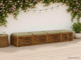 Seat Cushions SOEST 4 pcs 100% Polyester Light Green 944557