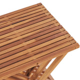 48992 Folding Stool 40x32x45 cm Solid Teak Wood