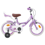 Kids Bike 14 Inches for 3-5 Years Old Purple 42009454
