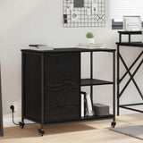 Cabinet with Charging Station Black Oak 76 x 41 x 72 cm 859835