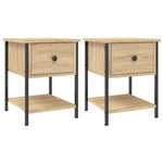 ZNTS Bedside Tables 2 pcs Sonoma Oak 34x35.5x45 cm Engineered Wood 825856