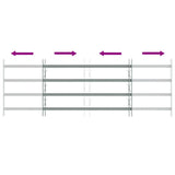 Window grilles 1000-1500 mm Galvanized Steel Silver 141387
