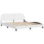 Bed Frame without Mattress "Zadar" White 180x200 cm Super King Faux Leather 3208199