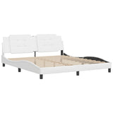 Bed Frame without Mattress "Zadar" White 180x200 cm Super King Faux Leather 3208199