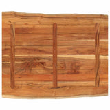 Table Top 110x80x2.5 cm Rectangular Solid Wood Acacia Live Edge 370629