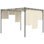 Garden Gazebo with Side Curtain 3x3x2.25m Cream 47993