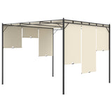 Garden Gazebo with Side Curtain 3x3x2.25m Cream 47993