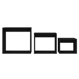 Nesting Tables 3 pcs Black Engineered Wood 808577