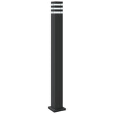 ZNTS Outdoor Floor Lamp with Sensor Black 110 cm Aluminium 4006403