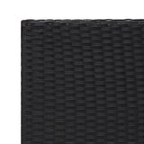Side Table Black 55x45x49 cm Poly Rattan 319404