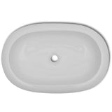 Luxury Ceramic Basin Oval-shaped Sink White 63 x 42 cm 140673