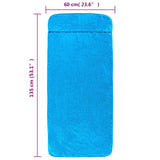 Beach Towels 6 pcs Turquoise 60x135 cm Fabric 400 GSM 3157061