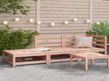 Garden Sofa with Footstool 2-Seater Solid Wood Douglas 837975