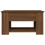 Coffee Table Brown Oak 79x49x41 cm Engineered Wood 819277