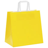 Paper Bags 250 pcs with Handles Yellow 26x17x25 cm 4102011