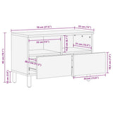 TV Cabinet Acacia Brown Finish 70 x 33 x 46 cm Solid Mango Wood 4017901