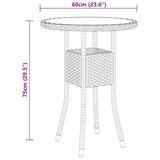 Garden Bistro Set Brown,Cream White 3095902