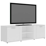 801161 TV Cabinet White 120x34x37 cm Engineered Wood