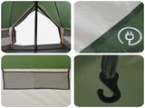 Tipi Tent with Roof Green 250 x 250 cm Polyester and Steel 42028719
