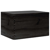 Wooden Box with Lid Black 40x30x23 cm Solid Wood Pine 4017396